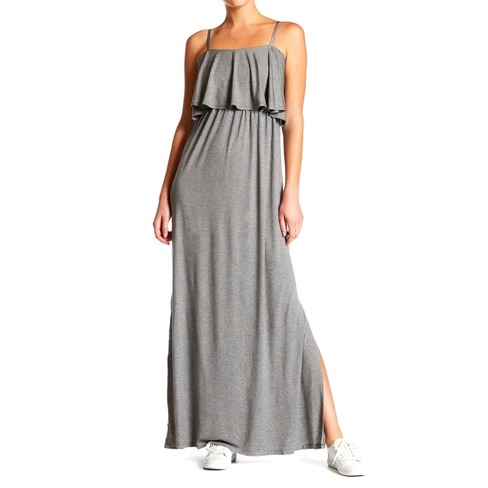 ALICE + OLIVIA 'Debra' Maxi Dress in Medium Grey